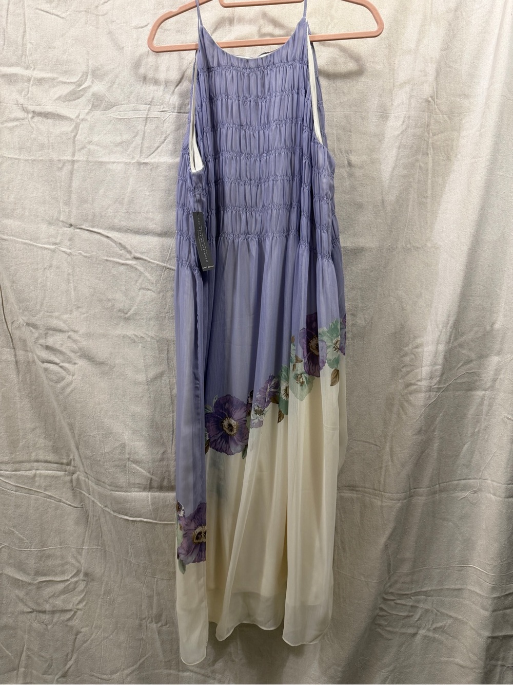 Lane Bryant Lavender and Cream Floral Maxi Dress